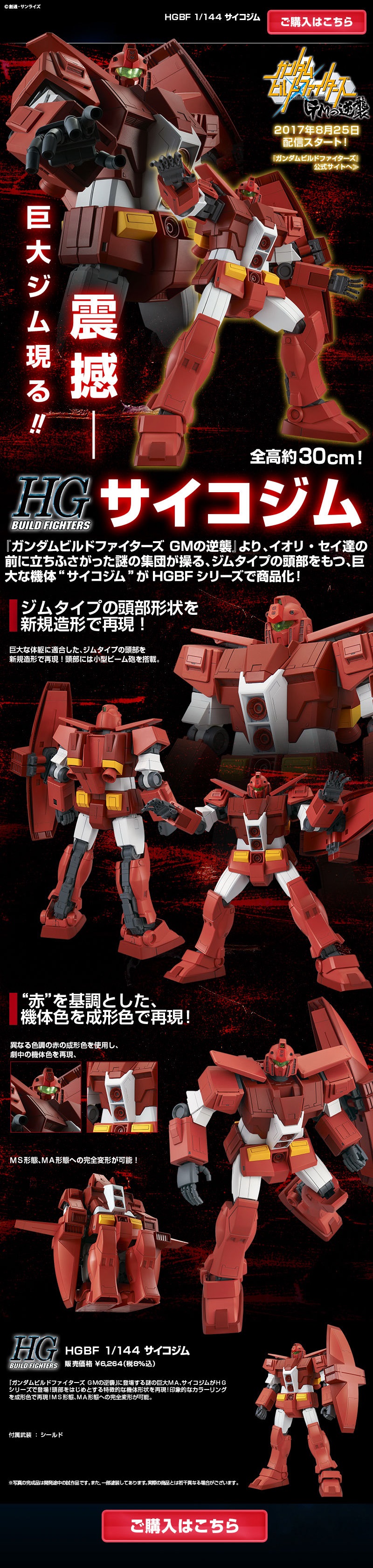 HG 1/144 サイコジム PSYCHO GM ガンダムビルドファイターズ